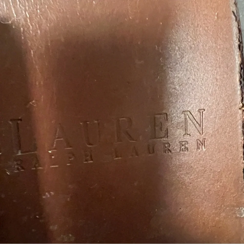 Ralph Lauren- Brown leather pull on riding boots. Size 8.5